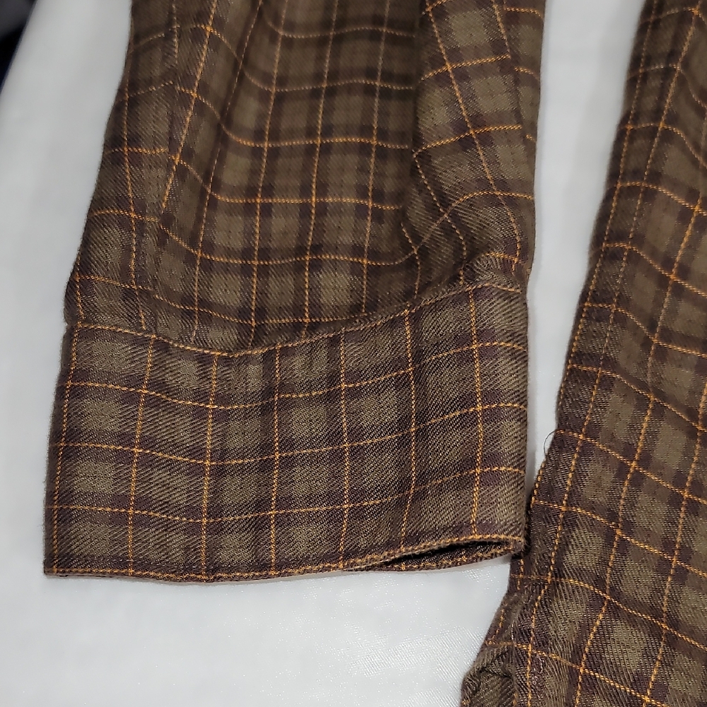 Ralph Lauren Orange Brown Casual Button Down Shirt - Picture 11 of 14